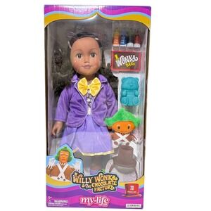My Life As Willy Wonka Doll Set Kids 18" Purple New 11-Piece Oompa Loompa Set